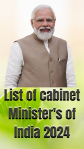 MODI'S CABINET MINISTERS LIST 2024